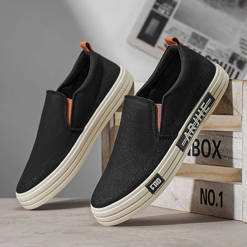 

Мужские лоферы, легкие мужские кеды из канваса, удобные низкие вулканизированные туфли, мужские нескользящие повседневные туфли, мужские слипоны 2026