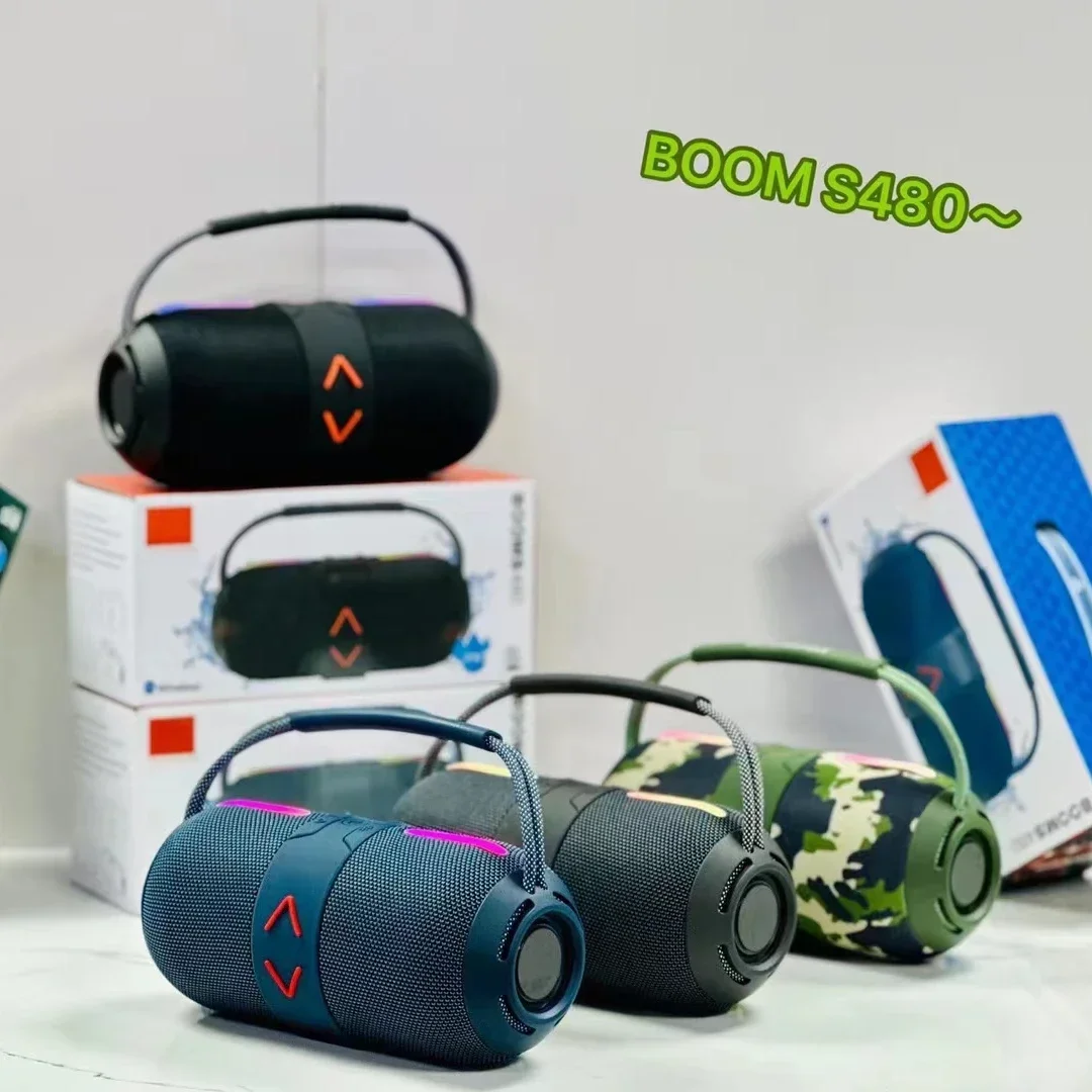 Portable Bluetooth Speaker Wireless Bass Speaker Outdoor Party High Volume Speaker Boombox AUX TF USB Stereo Speaker Music Box