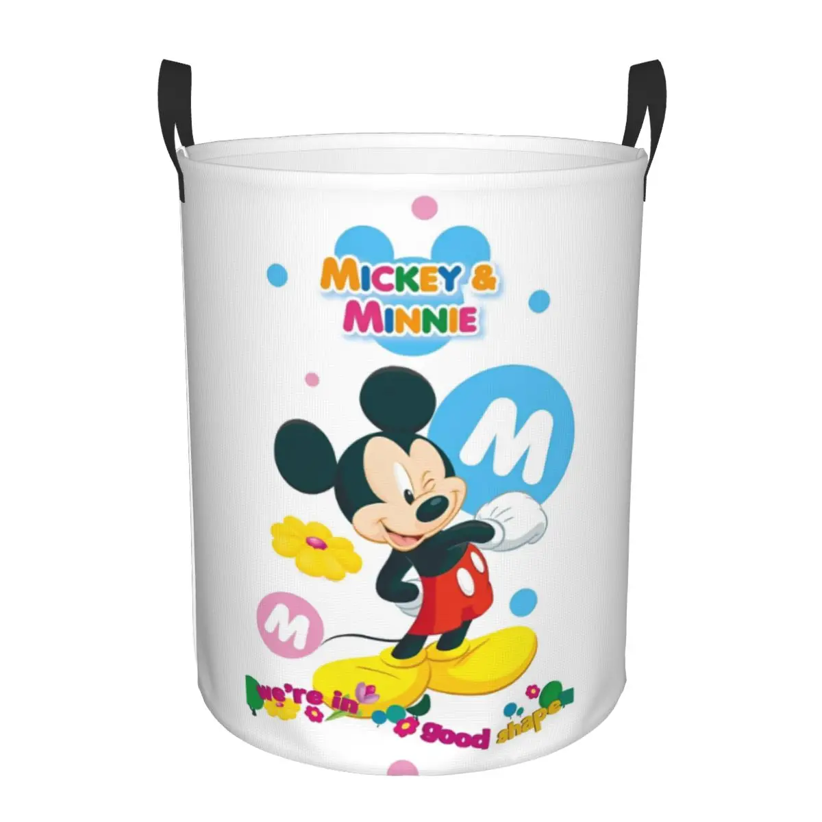 Disney Mickey Mouse Decor Laundry Baskets Hamper Decorative Storage Basket for Playroom