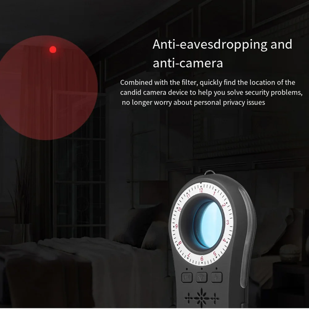 S100 RF Bug Signal Detector Infrared Scanning Traveling Easy Operate Hotel Protection Anti Camera Detector