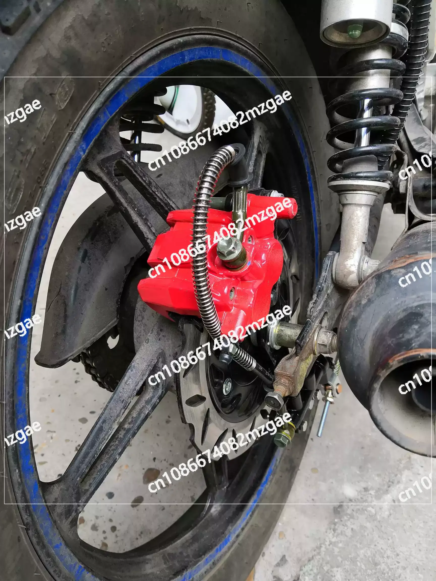 Straddle motorcycle drum brake modified rear disc brake kit, brake disc caliper accessories universal assembly