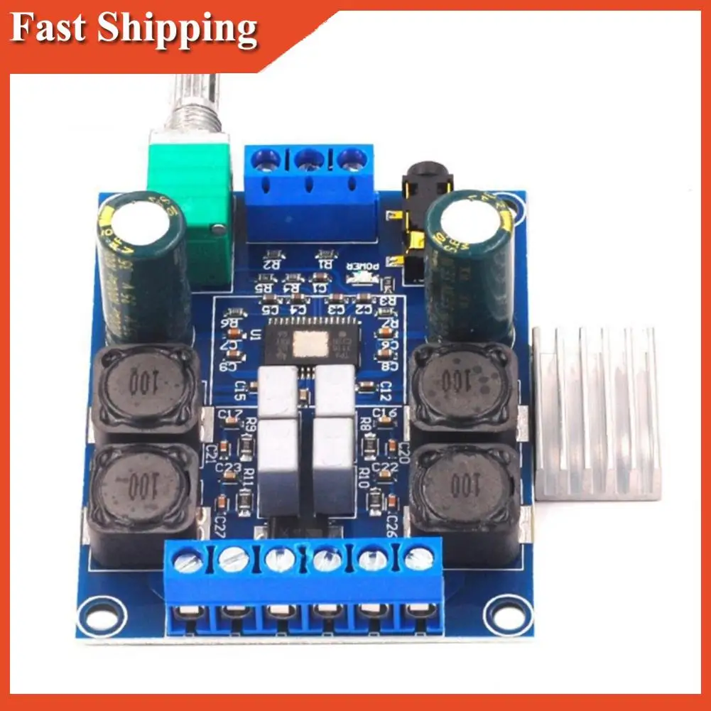 Эффективный двухканальный цифровой усилитель мощности TPA3116D2 50Wx2, 2-канальный стерео, высокоэффективная защита от обратного хода XY-502