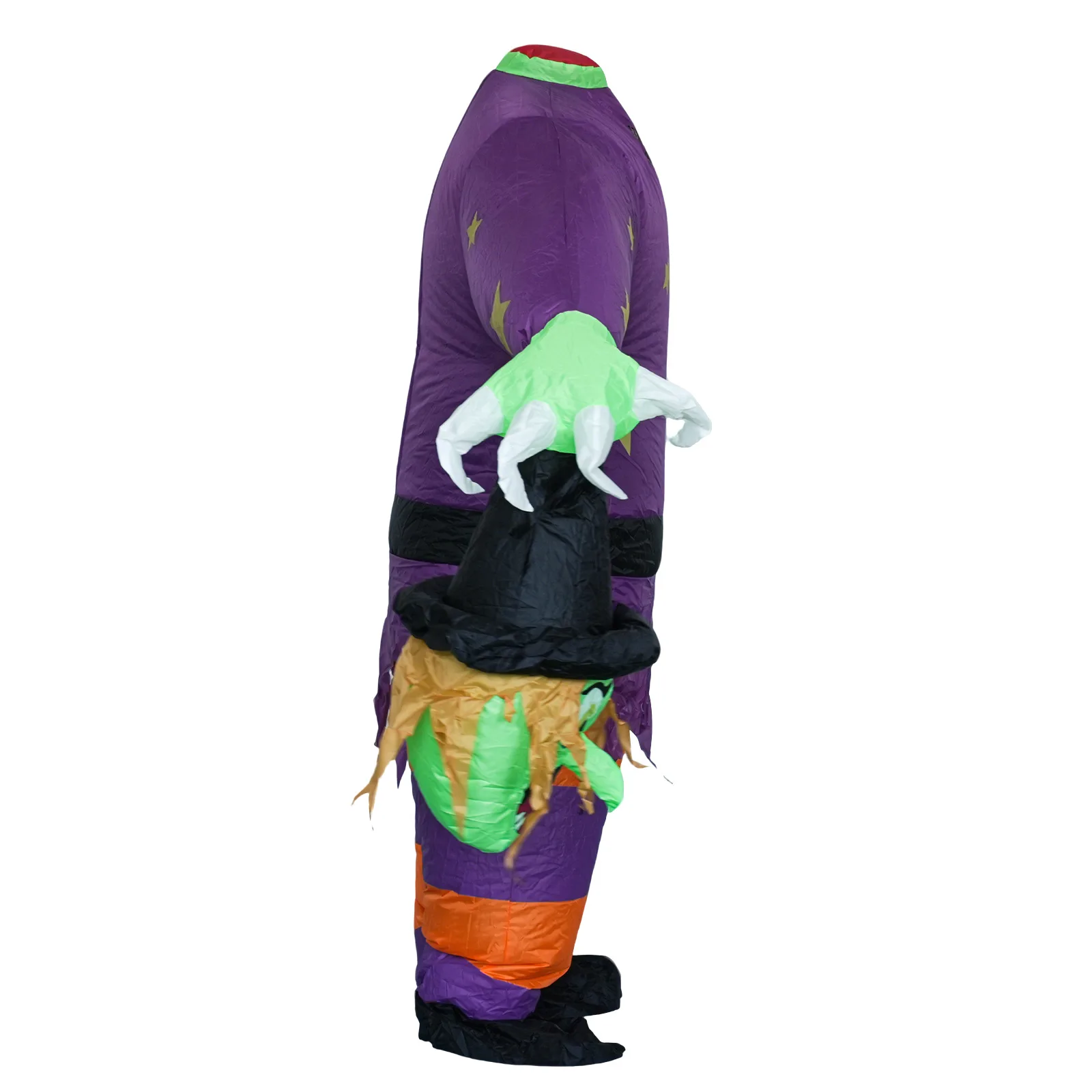 1Pc Spooky Headless Witch Inflatable Suit, Unisex Adult Fancy Outfit, Great for Horror Party, Carnival Parade & Cosplay Events view 2
