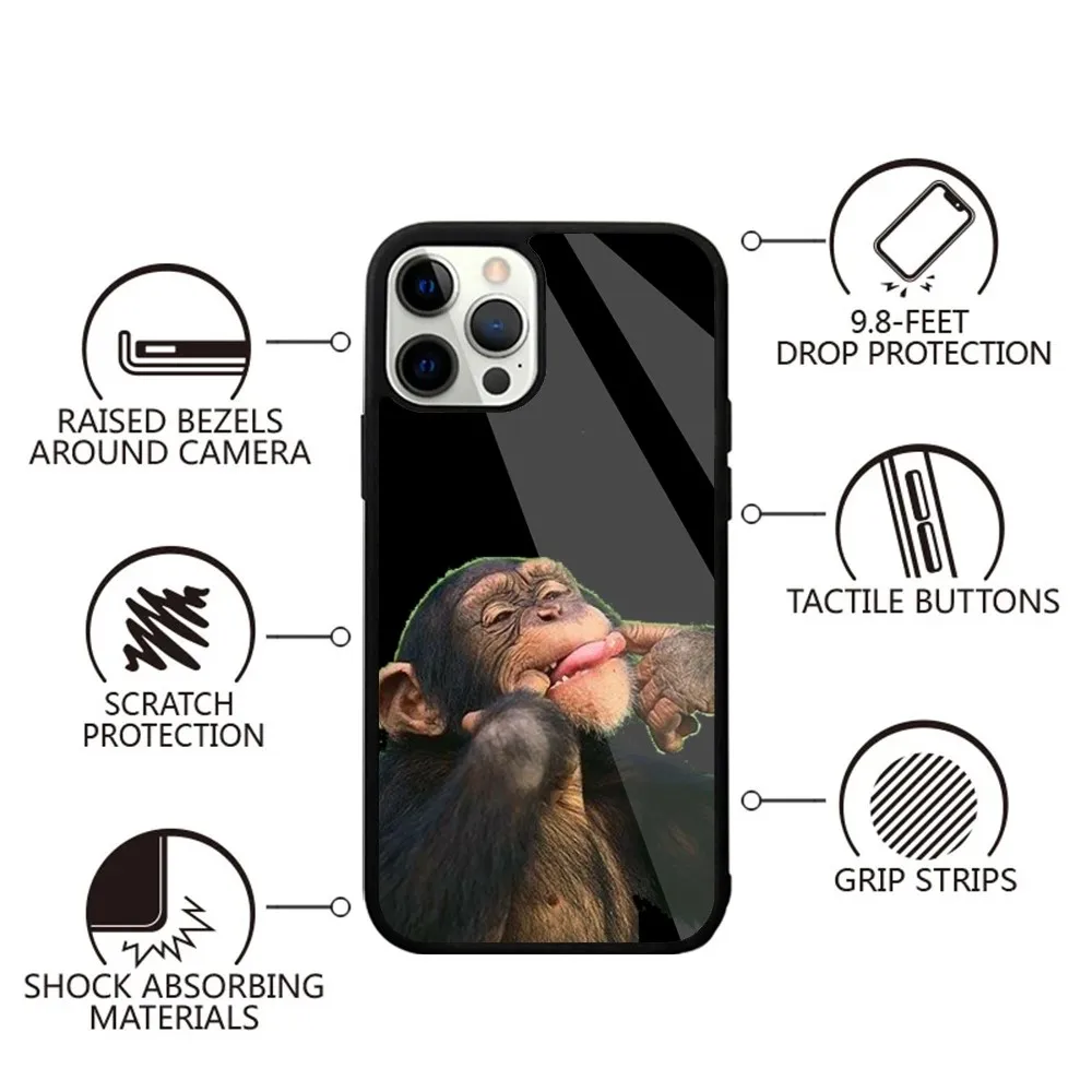 Monkey Sipping Caprisun Meme Phone Case Strong Magnetic For IPhone15,14,13,Pro,Max,Plus,11,12,Mini For Magsafe Wireless Charging