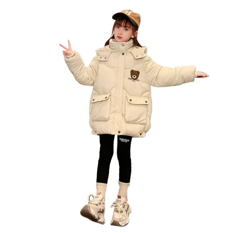 Piumino per ragazze piumino in cotone antivento capispalla 2023 popolare caldo addensare velluto invernale abbigliamento per bambini