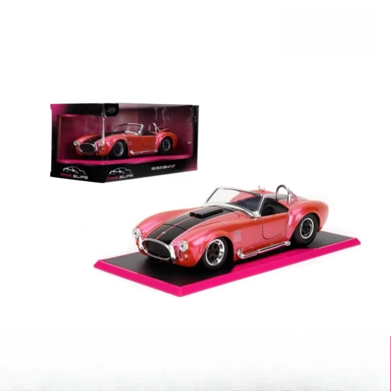 

Коллекционная модель спортивного автомобиля JADA 124 1965 Shelby Cobra 427 S/C, розовый цвет, из сплава