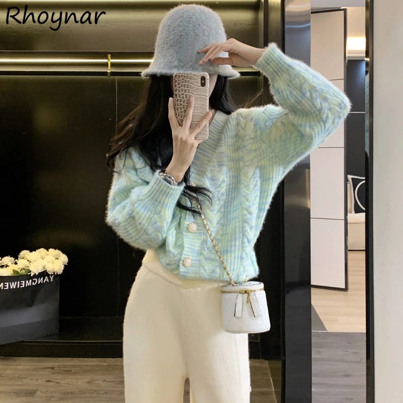 

Кардиган женский вязаный с жемчужинами, модный свободный простой Универсальный свитер на пуговицах, сладкая верхняя одежда для девушек