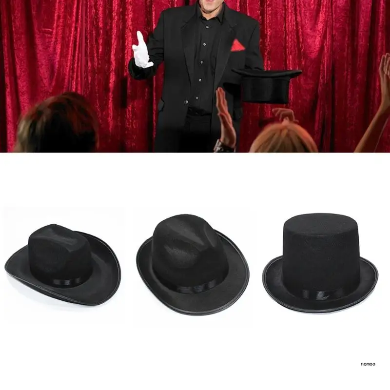 Pork Pie Hat Sequin Top Hat Fedora hat Magician Top Hat Bowler Top Hat Hat Magician Performed Hat