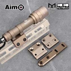 WADSN M600U M300C Tactical Flashlight M-Lok Keymod Rail Offset Mount Base Hunting Weapo Gun Light M300 M600 Airsoft Accessories
