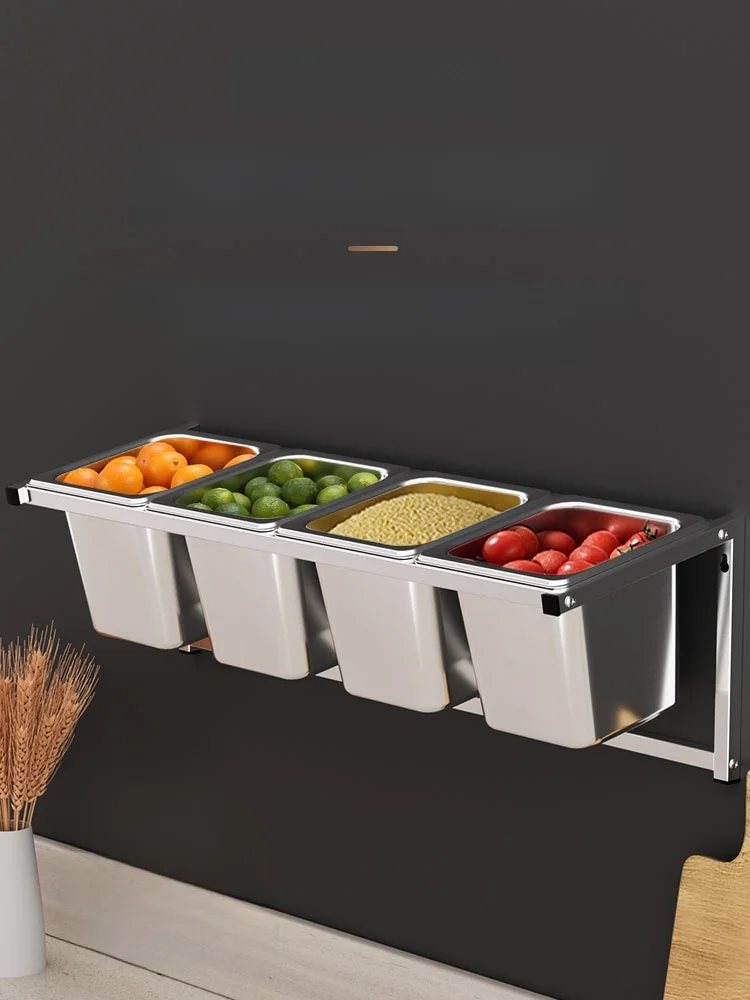 

Wall-Mounted Stainl Steel Seasoning Ra Roast Fraance Tee ids for Milk Tea op And Kitchen Accories