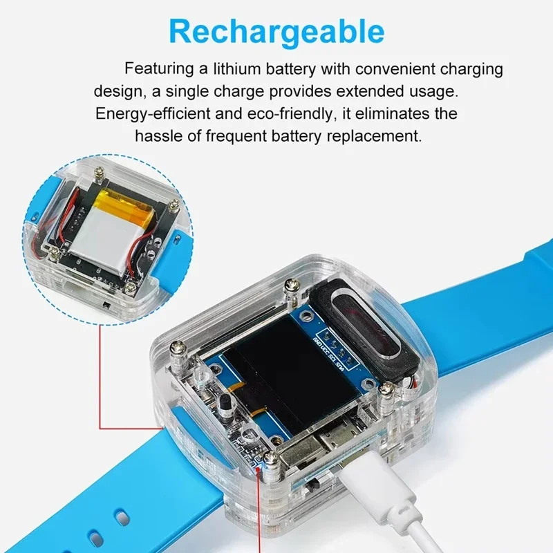 DIY AI Electronic Voice Watch Kit Artificial Intelligence Conversation ESP32 S3 N16 R8 Development Board OLED Screen AI Robot