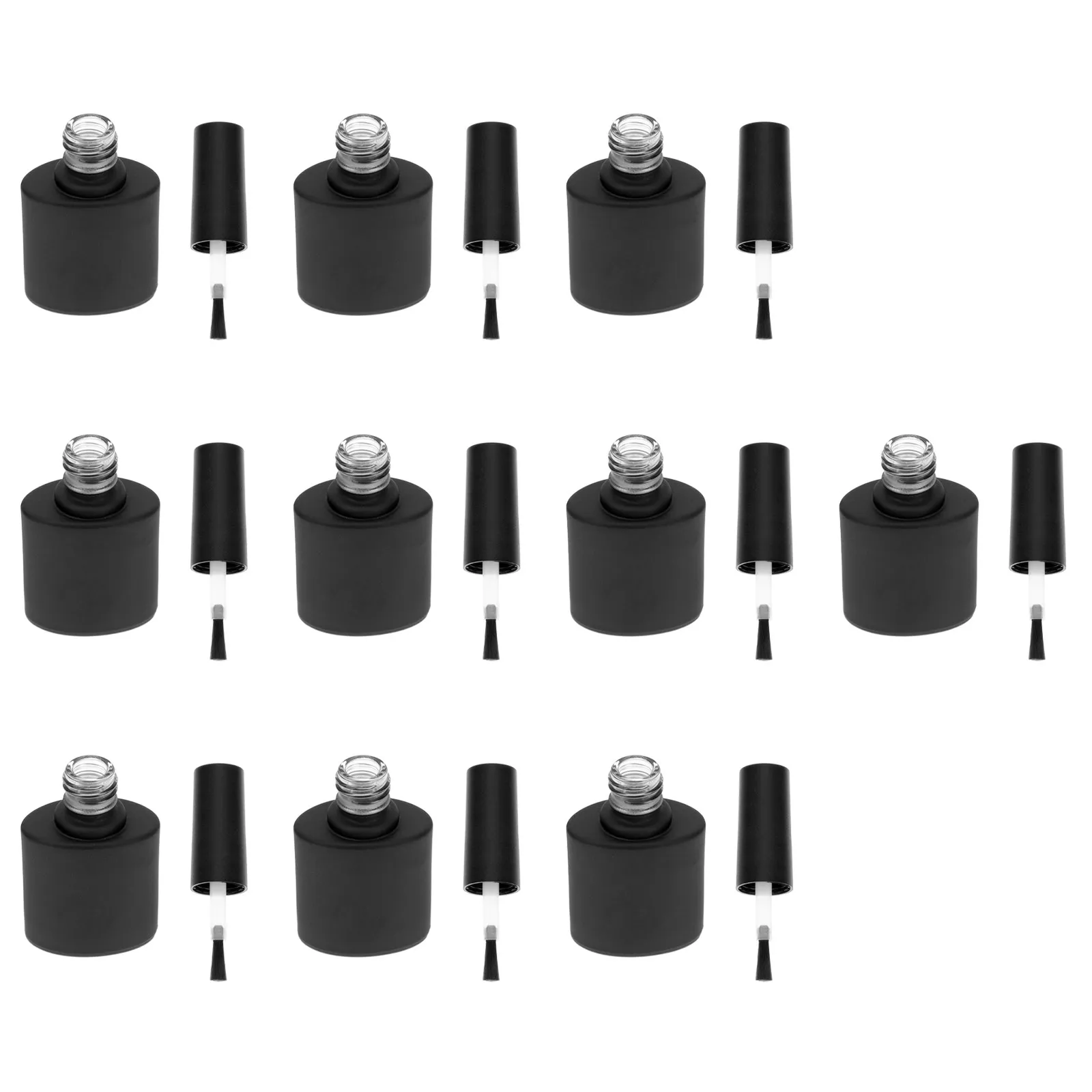 10Pcs Empty Nail Polish Storage Bottles Oblate Shape Leak-Proof Mini Travel-Friendly Containers for DIY Color Mixing Nail Art