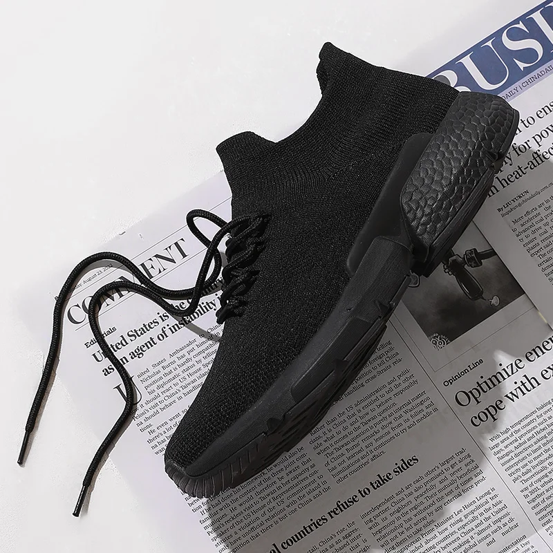 Men Casual Sport Shoes Breathable Lightweight Sneakers Outdoor Mesh Black Running Shoes Athletic Jogging Tenis Walking Shoes 46