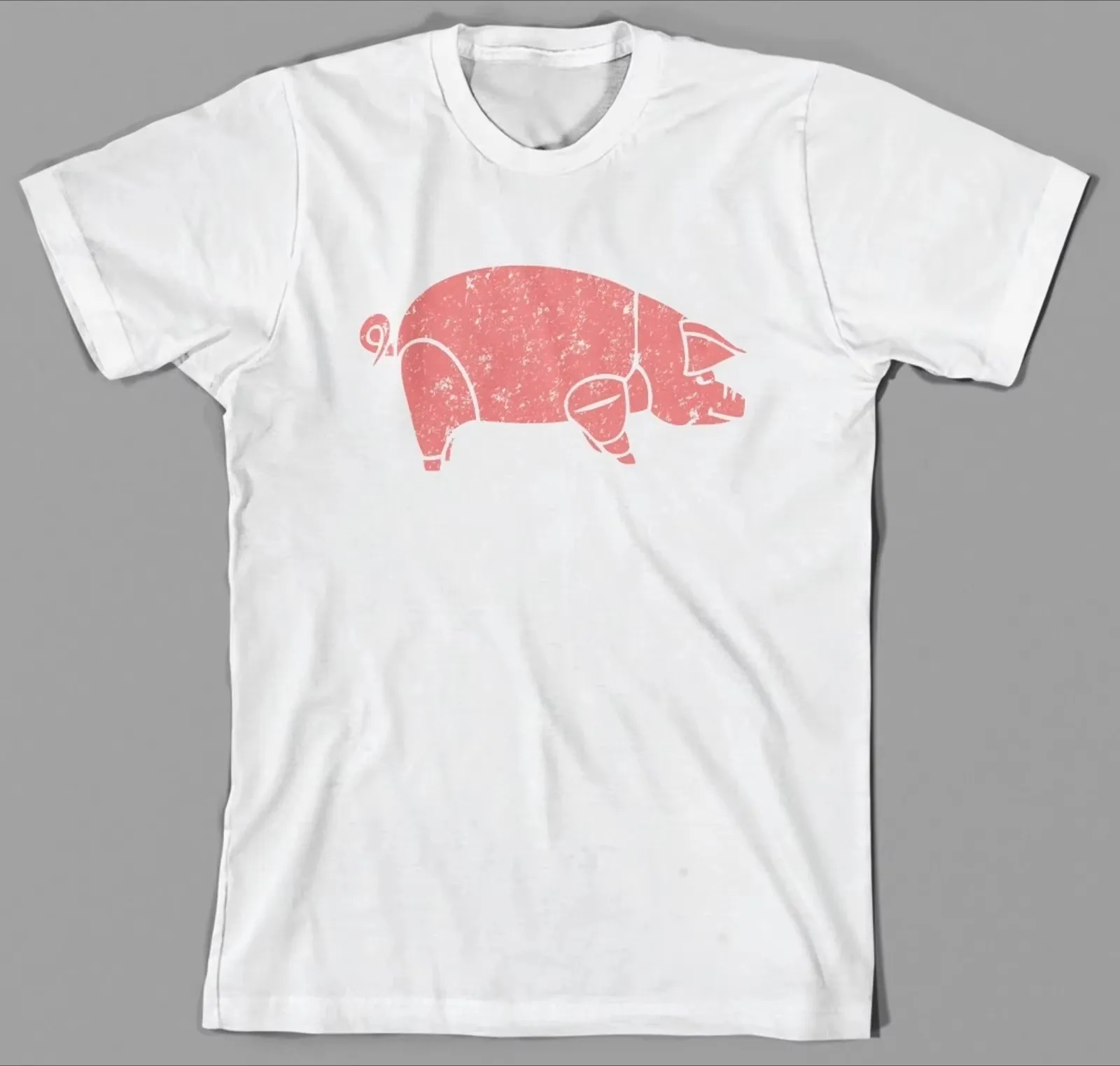 Retro Y2K Tops Pig Pink Floyd Animals T Shirt As Worn By 1977 The Wall Syd Barett High-end Luxury Is for Both Men and Women