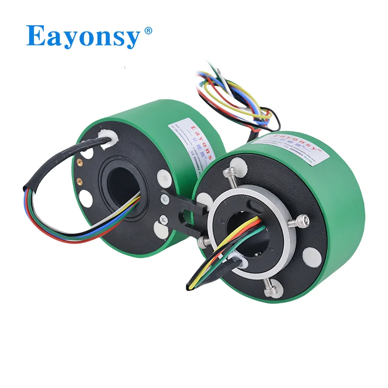 Through Hole Electric Slip Ring Plastic Shaft, 2/4/6 Wires, Each Wire 10A 360 Degree Rotary Joint Electrified Without Winding