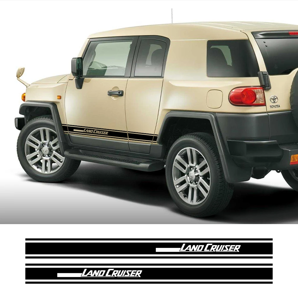 For Toyota Land Cruiser 70 90 100 120 150 200 lc100 lc200 lc300 Car Side Stickers Long Strips Vinyl Film Decals Auto Accessories