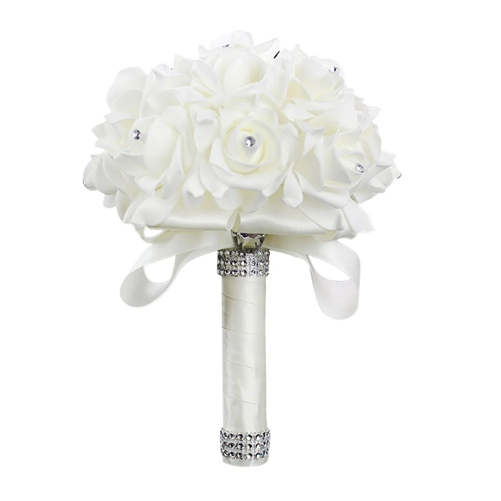 

1pc Artificial Bouquet Lifelike Simulation Flowers for Wedding Bridal Desk Home Office Decor Valentine Gift Small Fake Plants