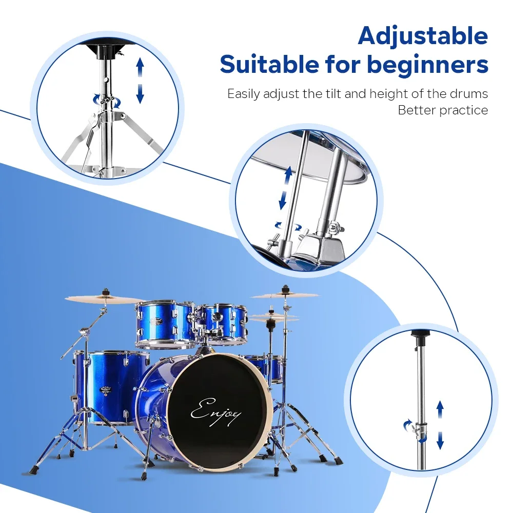 Wholesale Percussion Instruments ENJOY GE1335 Drum Kit Drum Set 5 Pcs Jazz Drum