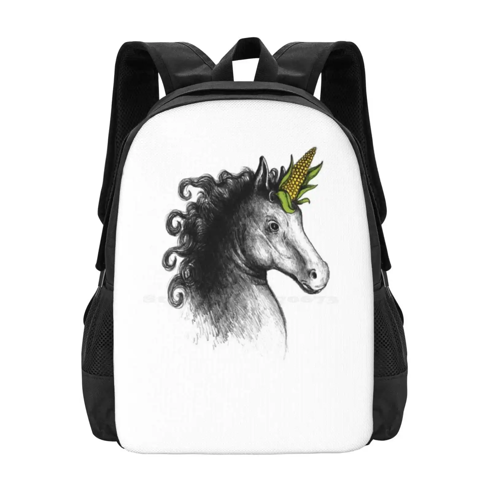 Unicorn Hot Sale Schoolbag Backpack Fashion Bags Unicorn Corny Pun Humor Horse Dinomike