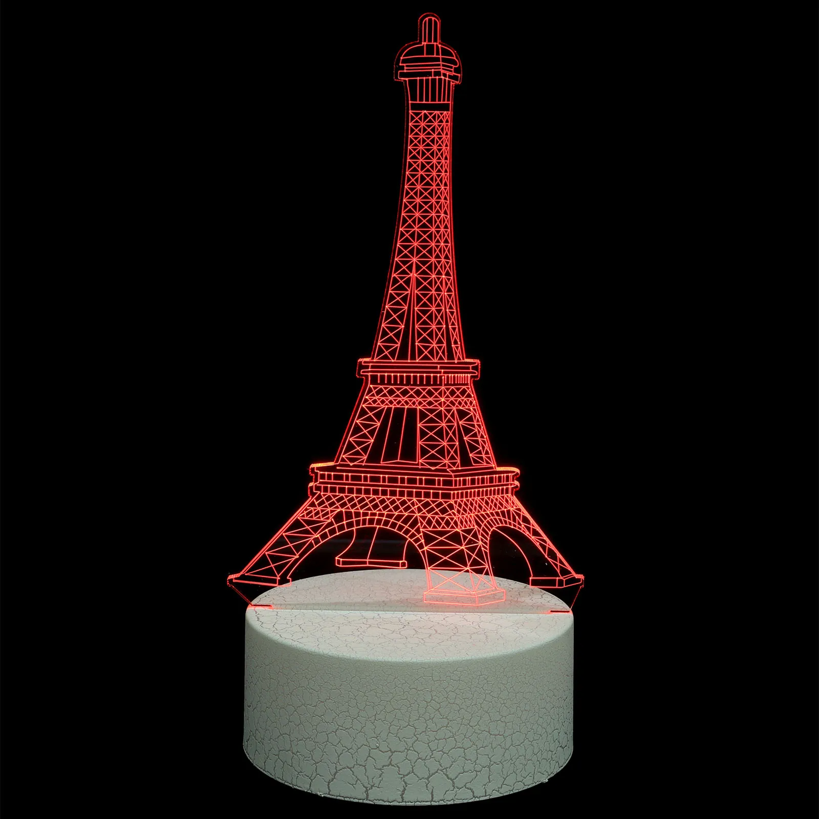 

1Set Eiffel Tower 3D Night Light USB Table Lamp Color Changing Bedroom Decor Gift for Kids Boys Girls Night Light