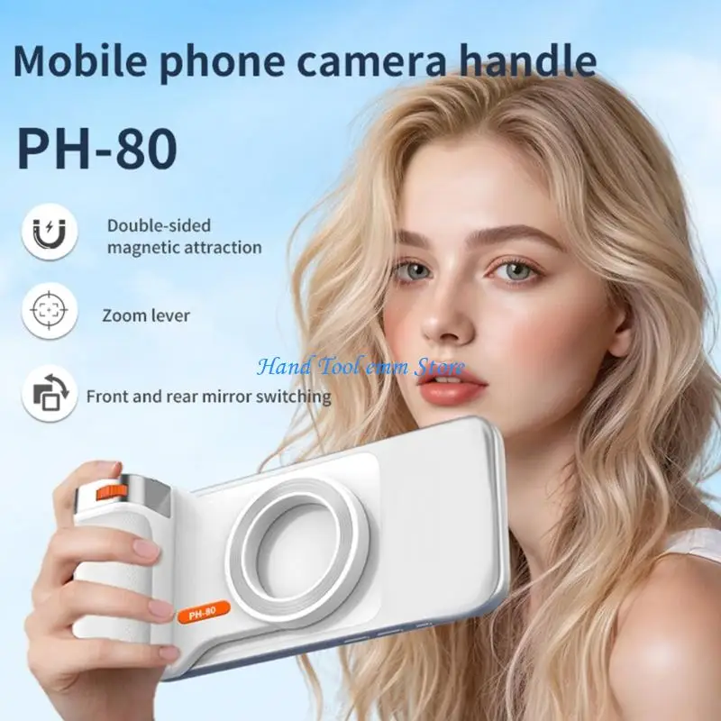 

H37F Portable Mobile Photo Camera Grip With Base And Integrated Battery For Low Light Smartphone Holder