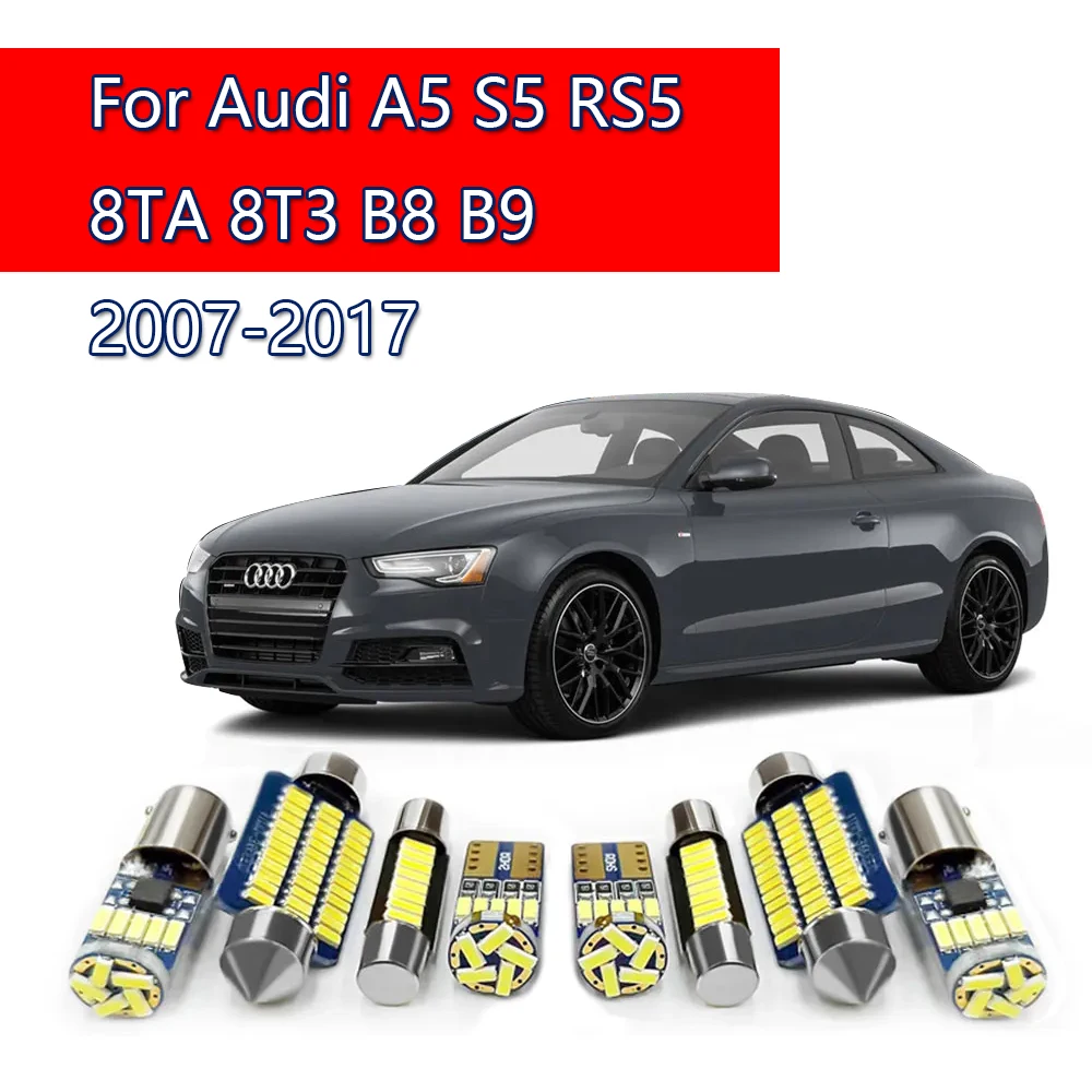 

Interior LED Light Kit For Audi A5 S5 RS5 8TA 8T3 B8 B9 Sportback Coupe 2007-2014 2015 2016 2017 Canbus Car Indoor Bulb