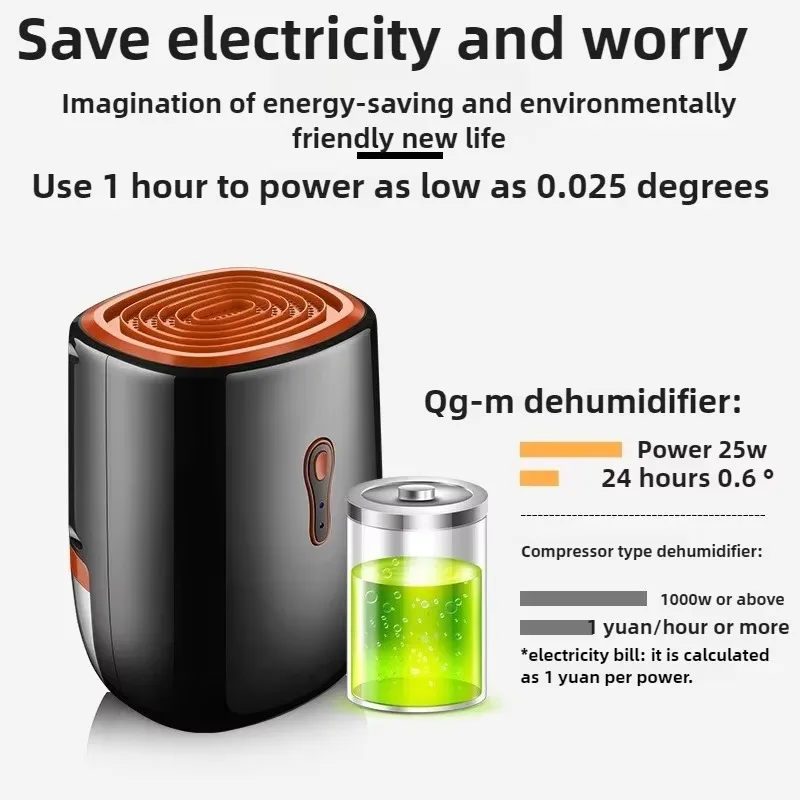 New Air Dehumidifier 800ml Portable Dryer Low Noise Purification Anti-mold Cleaning Unit Portable Air Dryer Humidity