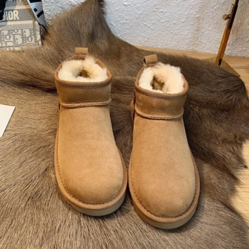 New style women's wool slippers warm thick-soled wool slippers women's slippers women's boots sheepskin slippers women's shoes