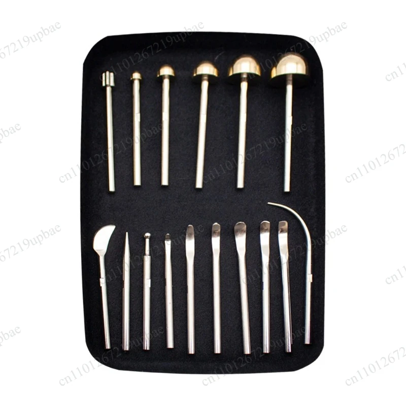 Adjustable‑Temp Fabric Flower Maker Tool Kit 17 Interchangeable Heads Professional Flower Iron for DIY Fabric Flower Making