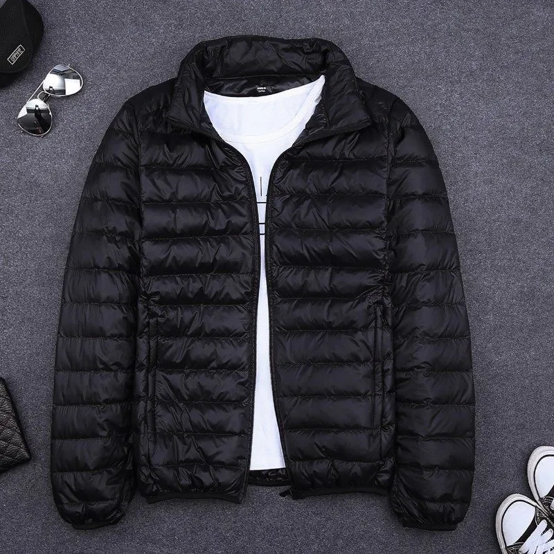 

Утепленная мужская хлопковая куртка-пуховик Thiened Spor: легкое зимнее пальто с круглым низом, полиэстер