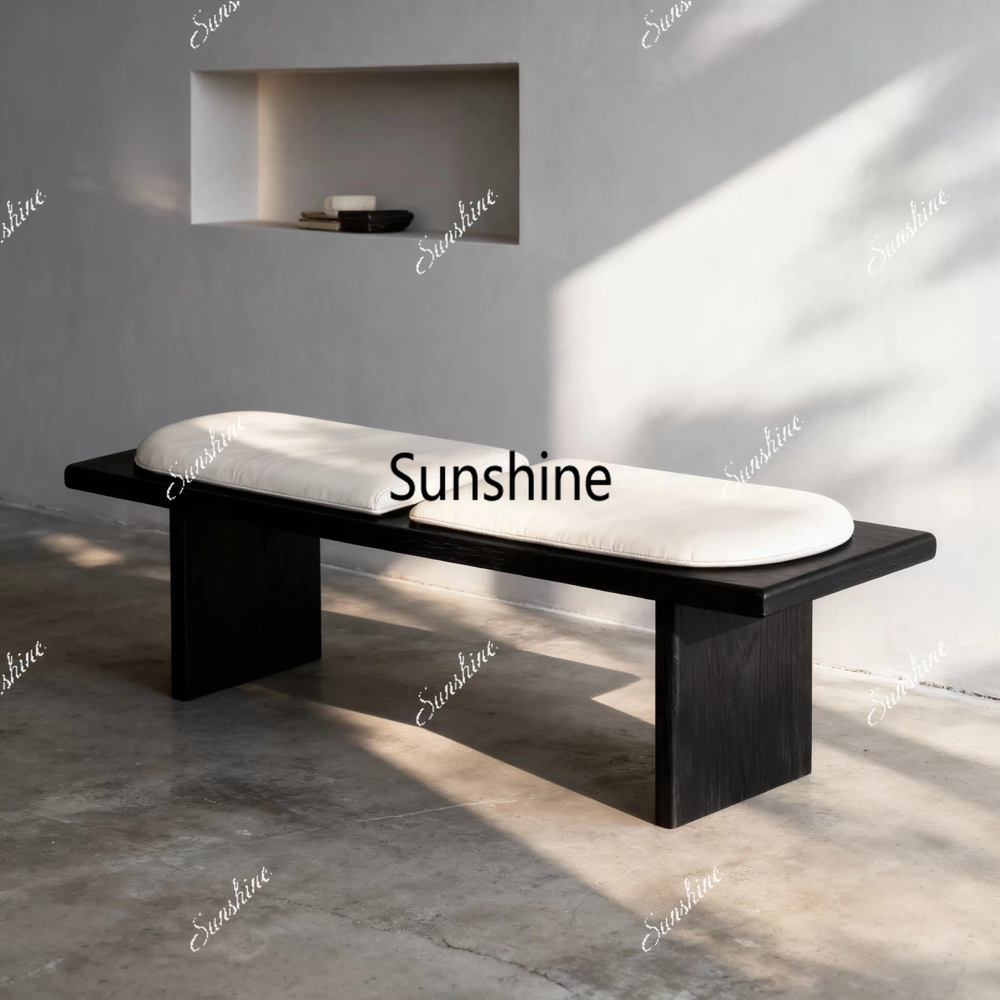 

Medieval bench entrance entrance shoe change stool modern simple solid wood bench
