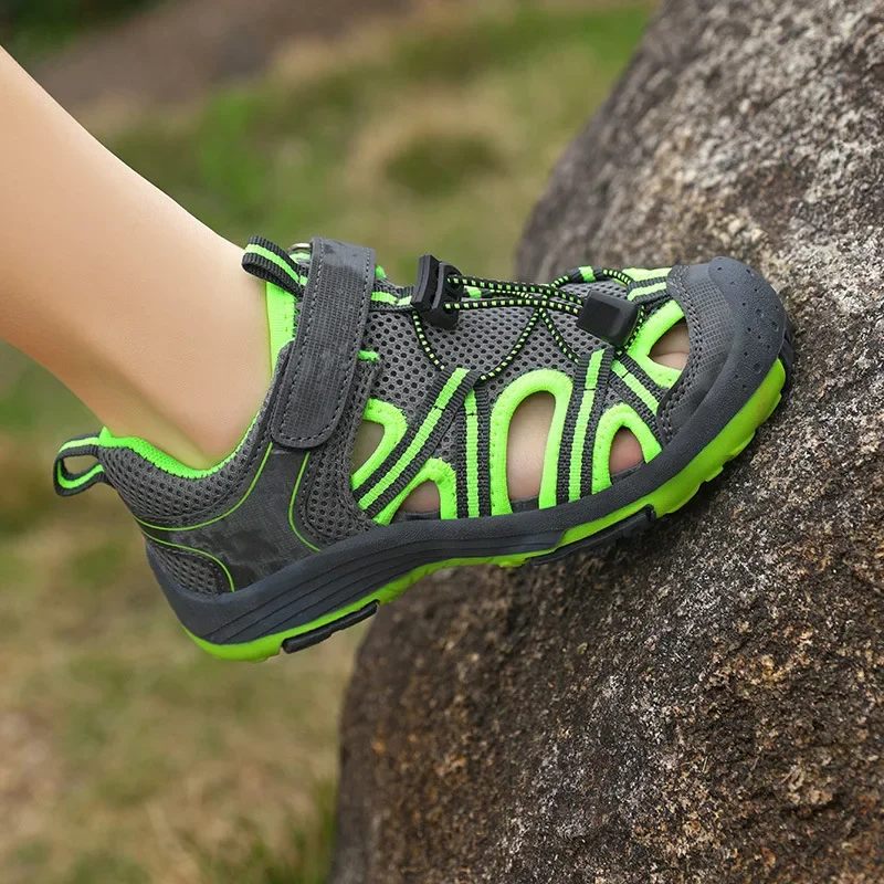 Boys' Frame Shoes Summer New Outdoor Headed Sandals, Boys' Anti slip Soft Sole Casual Shoes