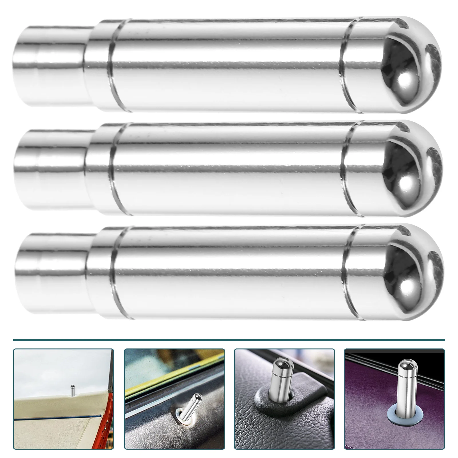 

4pcs Electroplated Door Lock Pull Handle Stylish Car Interior Handle Easy Install Automotive Parts for Vehicle Safety