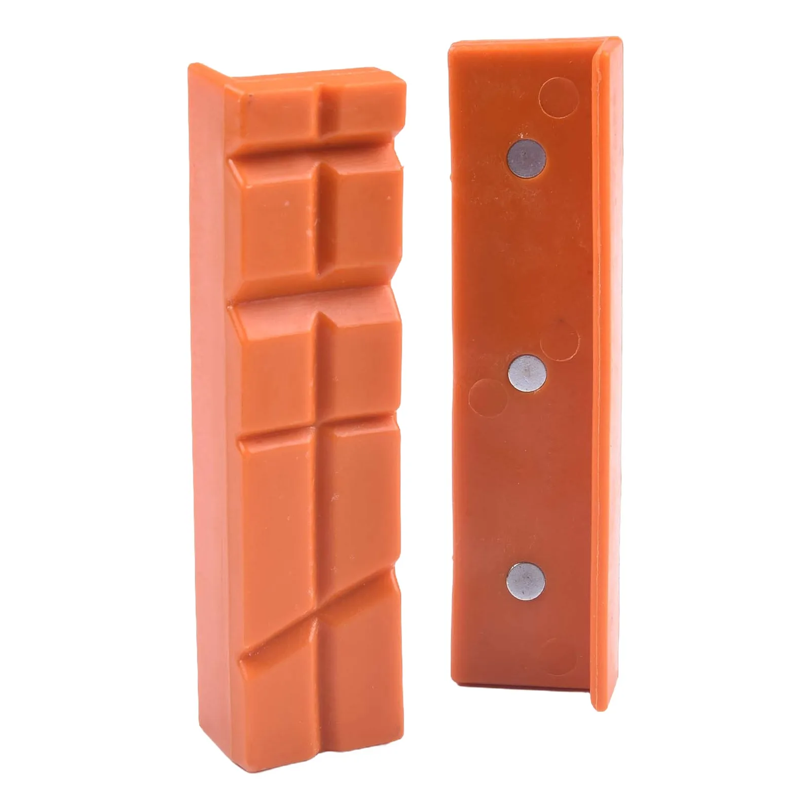 2pcs 4/5/6 Inch Magnetic Soft Pad Jaw Plain Weave/V Shaped For Metal Vise Bench Machine Tools For Metal Vise Bench Machine Tools