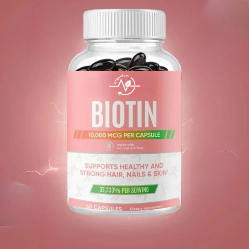 

Essential Vitamins Biotin-60 капсул поддерживает здоровые сильные волосы, ногти, пищевая добавка для кожи