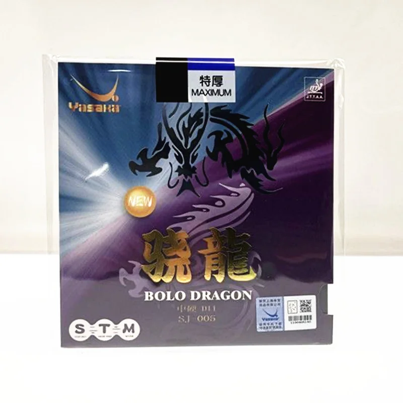 Yasaka Rubber BOLO DRAGON New High Sticky Performance Sponge High Spin Stability Original Yasaka Ping Pong Rubber Pad