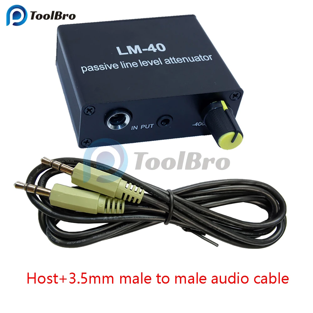 Passive Line Level Attenuator for Audio Output Signal Sound Card Speaker Microphone Electric Guitar High and Low Level Converter