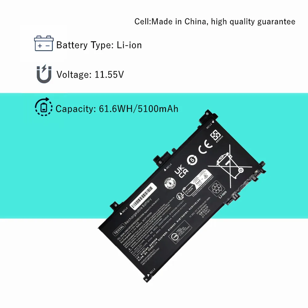 

TPN-Q173 TE03XL Аккумулятор для ноутбука HP PAVILION 15-BC000 15-BC011TX 15-BC012TX OMEN 15-AX000 15-AX015TX 15-AX016TX 15-AX018TX