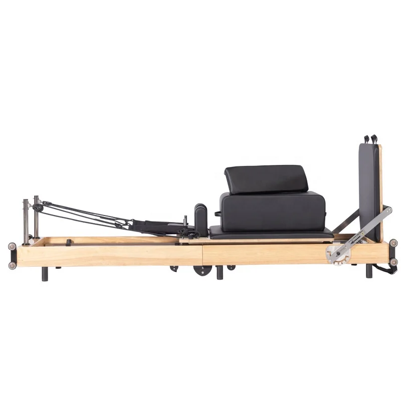 Equipo de Pilates Deren Zhenqu a la venta, cama central de Pilates plegable de madera de arce, estudio o reformador de Pilates plegable para uso doméstico