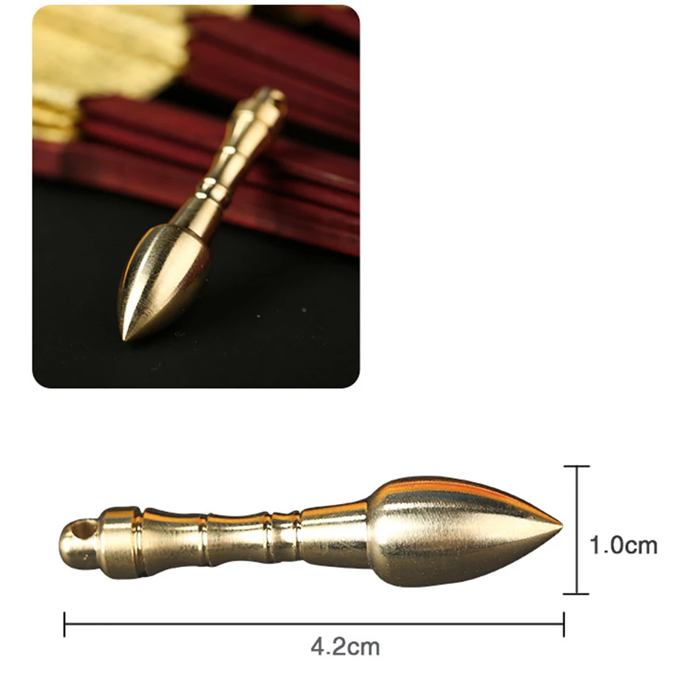 

5 Pcs Brass Wenchang Pen Keychain Retro Pendants Accessories Vintage DIY Ring Ornamnets