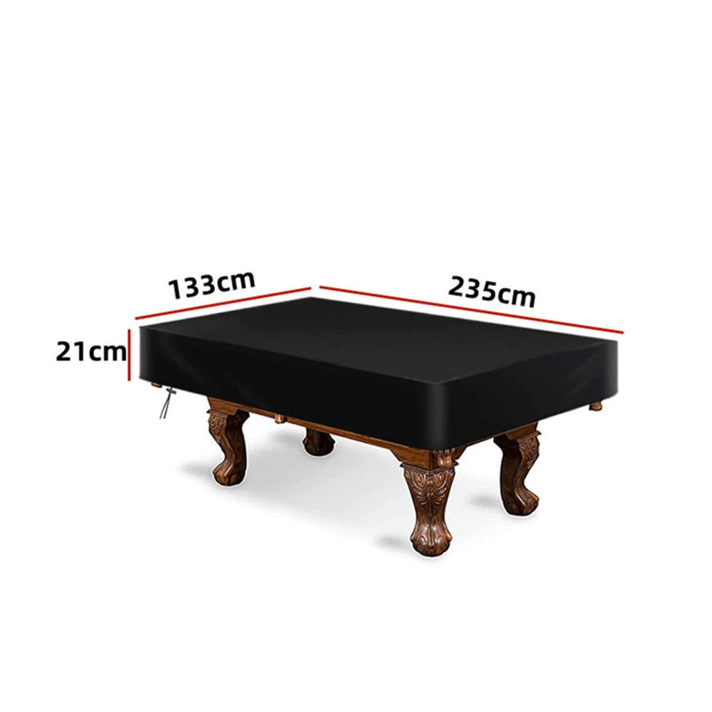 

Heavy Duty Snooker Cover Waterproof Pool Cover 245*140*20cm 420D Oxford Fabric Cover Color Black Two Size Options