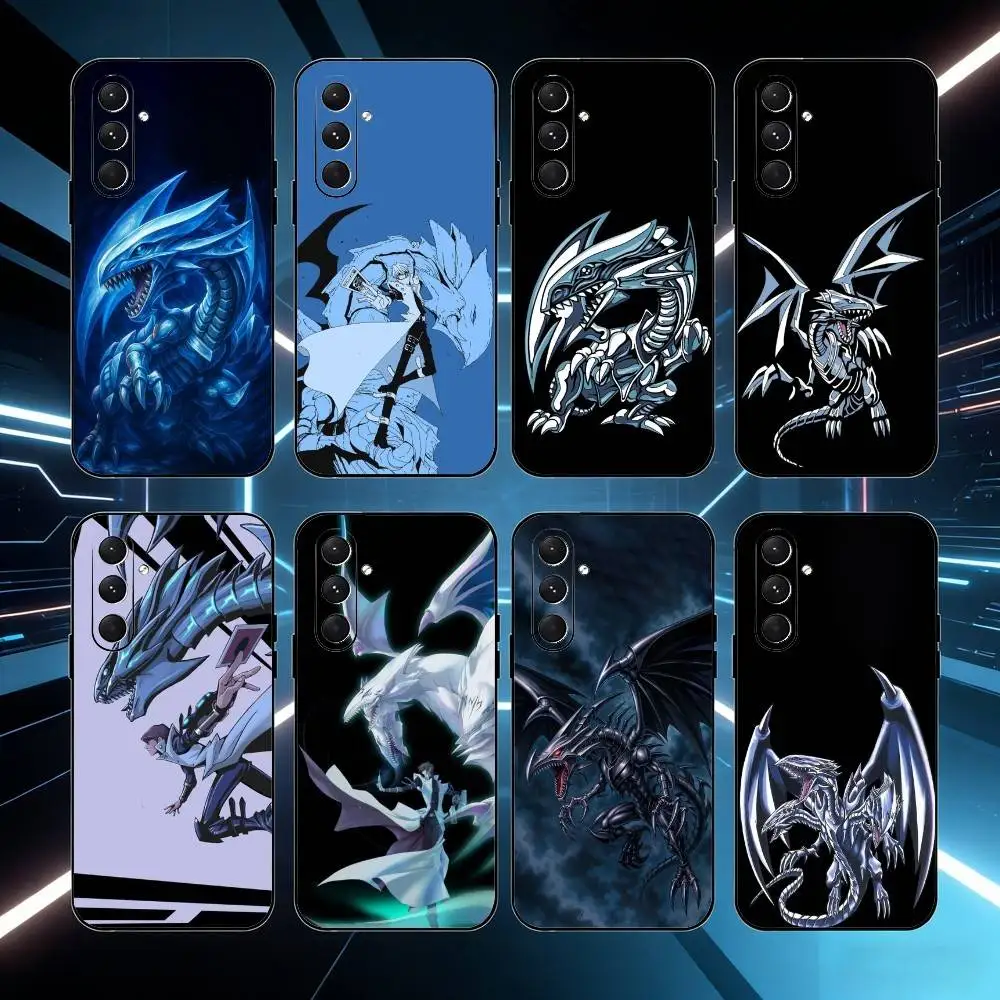 

Game B-Blue Eyes W-White D-Dragon Phone Case For Samsung Galaxy A73,21,22,32,71,53,52,51,80,5G Soft Black Cover