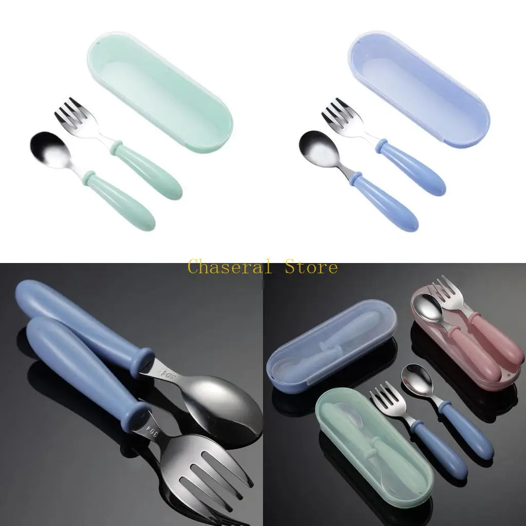 e7ce-6pcs-toddler-stainless-steel-untensils-set-children-safe-flatware-feeding-fork-spoon-cutlery-with-travel-for-case