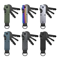 Key Organizer Compact Holder Metal Key Chain Minimalist Key Case Holder For Keychain Secures 1-5 Keys Management Storage Device