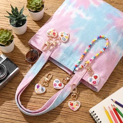 Fashion Enamel Eyes Heart Keychain for Women Artistic style Personality Creative Key Buckle Bag Earphone Case Decor Jewelry