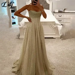 Lily Pailletten Elegantes Glitzer Sexy Abend Partykleid Spaghettiträger Promi-Kleid Strand Kleid für besondere Anlässe Roben du Soir