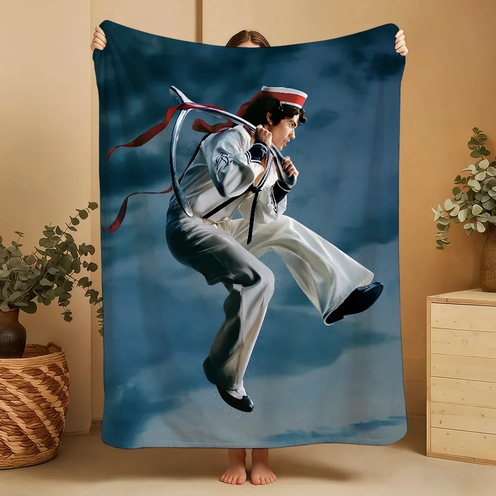 Vintage Movie Scene Art Throw Blanket Featuring Iconic Cinematic Moments for Home Decor 150x230cm