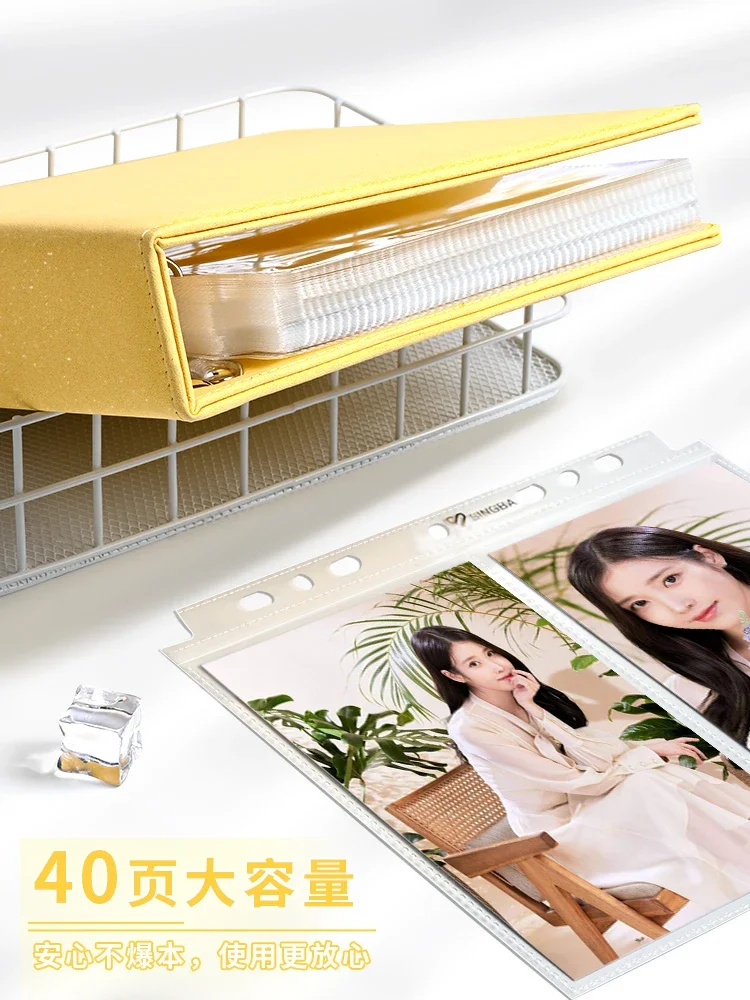 A4/A5 Photocard Binder Large 4/9Grid Collect Book 3inch Photo Album PU Leather Photo Holder Korean Kpop