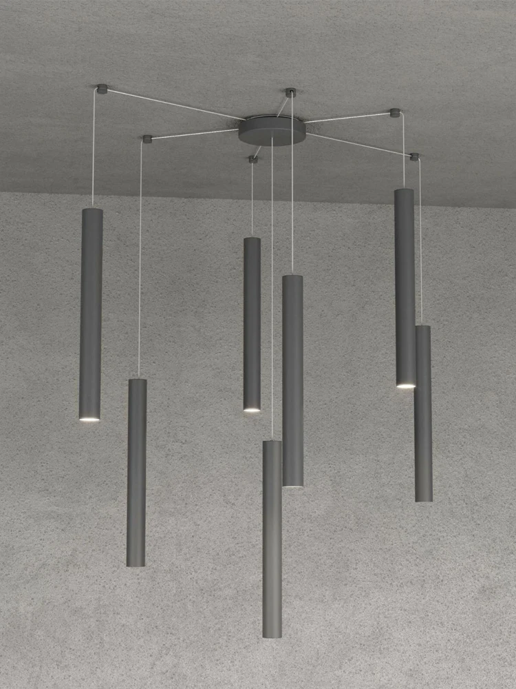 

Nordic Style LED Long Chandelier Designer Restaurant Decoration Light Hanging Staircase Pendant light Living room Pendent lamp