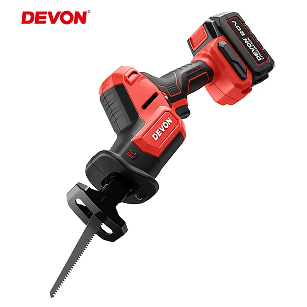 Devon 5830 Cordless Reciprocating Saw Brushless 20v 3100T/min Stroke 25.4mm for Wood and Steel Cutting Universal Flex Battery